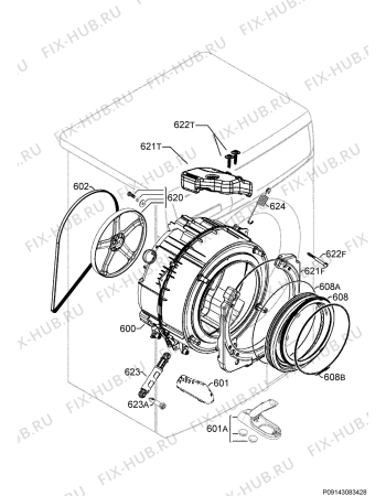 Взрыв-схема стиральной машины Electrolux RWP105205W - Схема узла Functional parts 267